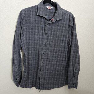 Hudson North Shirt Mens Medium Gray Long Sleeve Button Up Casual Pocket Cotton